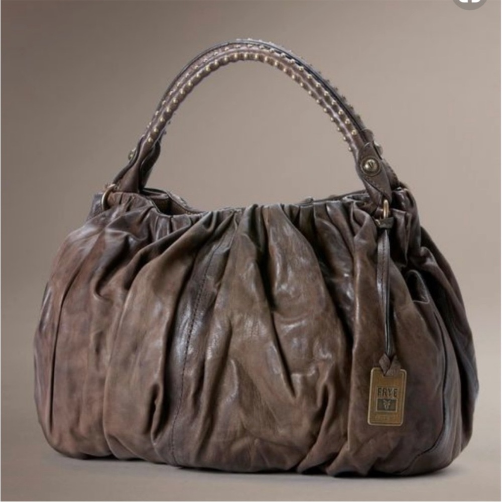 Rare Frye Mimi Hobo Antique Soft Full Grain Leather Brown Bag